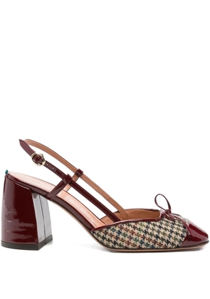 A.Bocca houndstooth-bow pumps - Brown