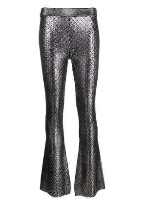 Rabanne high waist flared trousers - Silver