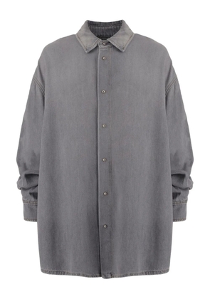 DARKPARK gathered-sleeve denim shirt - Grey