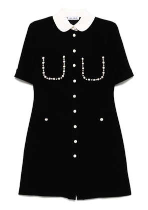 Dice Kayek short sleeves peter pan collar shift dress - Black