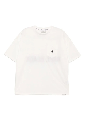 BAPE BLACK *A BATHING APE® logo-embroidered T-shirt - White
