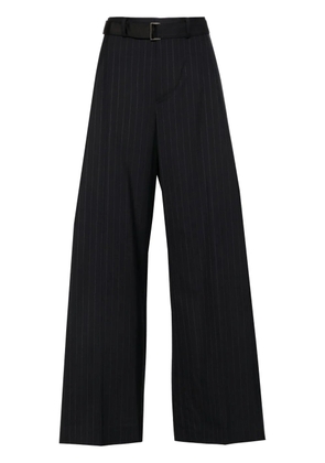 sacai high-waist wide-leg trousers - Blue