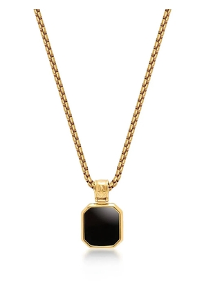Nialaya Jewelry Square onyx pendant necklace - Gold