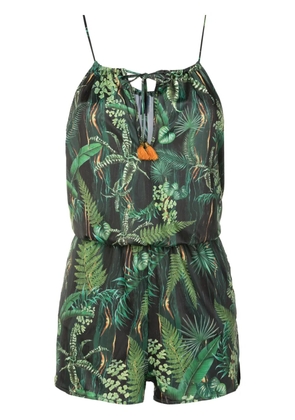 Lygia & Nanny Laya leaf-print playsuit - Green