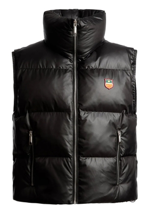 Bally logo-patch high-neck gilet - Black
