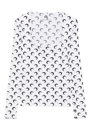 Marine Serre Moon square-neck top - White