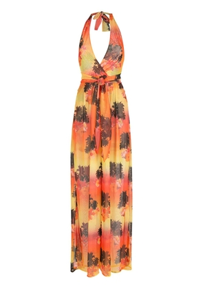 Amir Slama halter neck jumpsuit - Orange