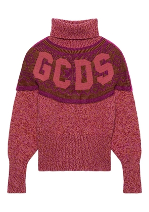 GCDS turtleneck knit jumpers - Red