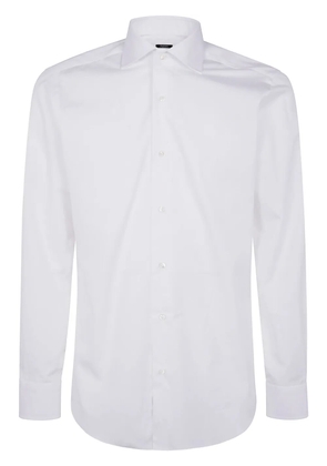 Barba spread collar shirt - White