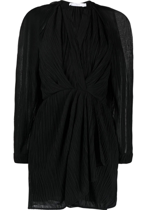 IRO semi-sheer draped minidress - Black