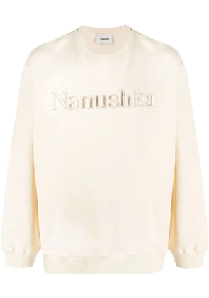 Nanushka logo-embroidered sweatshirt - Neutrals