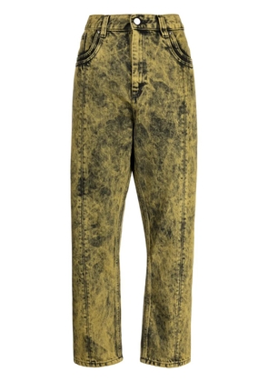 Namacheko bleached straight-leg jeans - Yellow