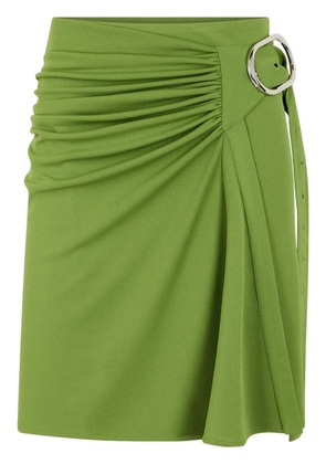 Rabanne draped crepe wrap skirt - Green