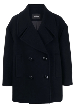 Goen.J double-breasted peacoat - Blue