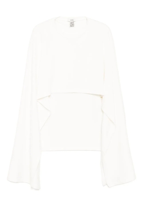 Goen.J ribbed cape top - Neutrals