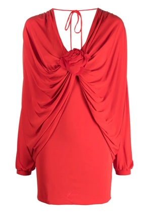 Giuseppe Di Morabito flower-detail ruched minidress - Red