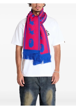 A BATHING APE® logo-jacquard scarf - Pink