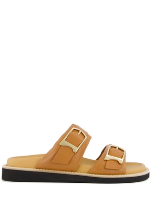 Santoni double-buckle sandals - Neutrals