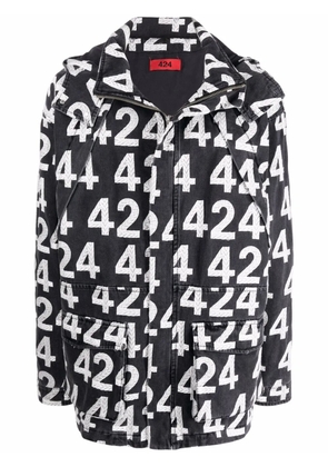 424 all-over logo print jacket - Black