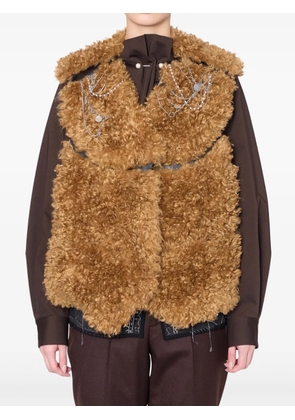 Kolor faux-fur jacket - Brown