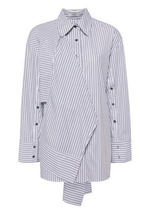 Goen.J stripe-print cotton shirt - Grey