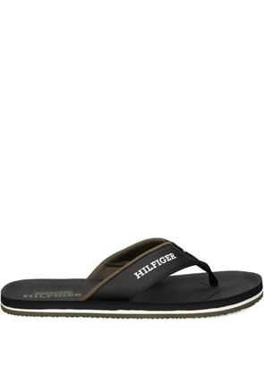 Tommy Hilfiger logo-strap flip flops - Black
