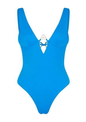 Let's Swim Shark Logo swimsuit - Blue