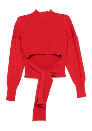 Pence Vittoria tie-detail sweater - Red