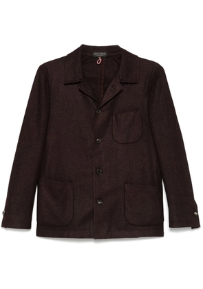 Dell'oglio single-breasted shirt jacket - Red