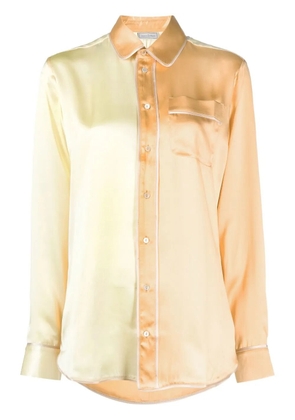Pierre-Louis Mascia two-tone silk pyjama shirt - Yellow