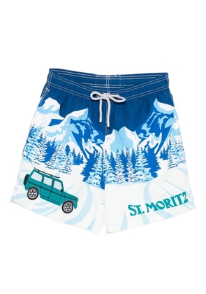 MC2 Saint Barth x St. Moritz Gustavia printed swim shorts - Blue