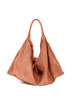 SOMMET textured zip shoulder bag - Brown