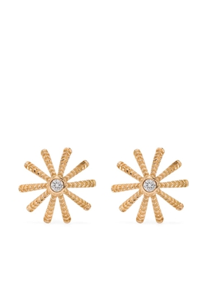 Harwell Godfrey 18kt yellow gold Tiny Sunflower diamond earrings stud