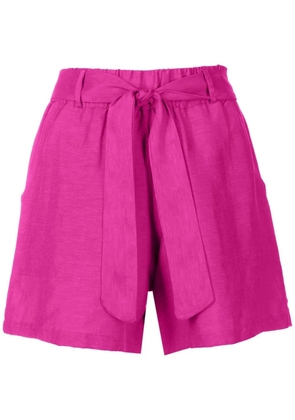 Amir Slama belted elasticated short shorts - Pink