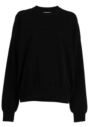 Alexander Wang logo-embroidered ribbed sweater - Black