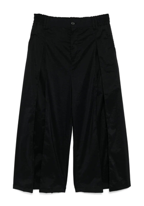 SONGZIO box pleats crop wide pants - Black