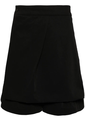 SONGZIO button-up draped shorts - Black