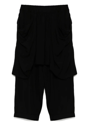 Yohji Yamamoto layered tapered trousers - Black