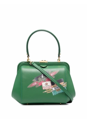 Ulyana Sergeenko Class leather tote bag - Green