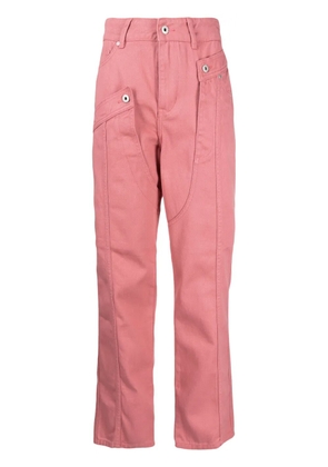 Feng Chen Wang high-waist straight-leg jeans - Pink