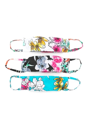 Amir Slama floral print face masks (pack of 3) - Multicolour