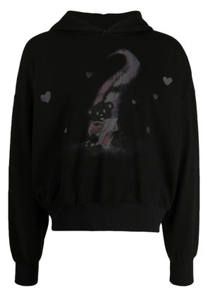 We11done logo-print long-sleeve hoodie - Black