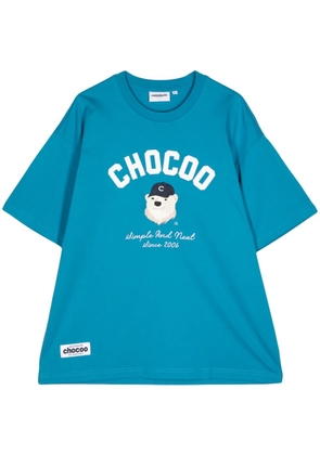 CHOCOOLATE logo-print cotton T-shirt - Blue