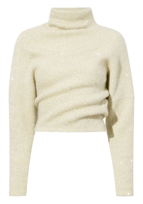 Proenza Schouler twisted sequin-embellished jumper - Neutrals