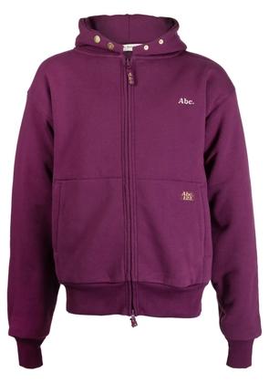 Advisory Board Crystals logo-patch cotton-blend hoodie - Purple