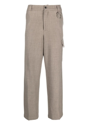 Paura cargo-pocket straight-leg trousers - Neutrals
