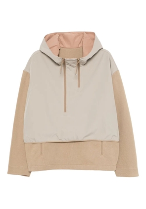 CROQUIS panelled hoodie - Neutrals