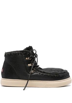 Mou lace-up shearling sneakers - Black
