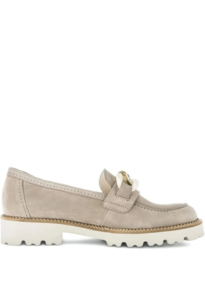 GABOR chain-embellished loafers - Neutrals