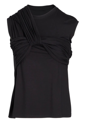 Giambattista Valli twist-detailing jersey T-shirt - Black